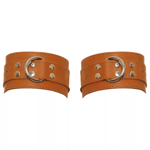 ZADO - Brown Leather Wrist Cuffs
