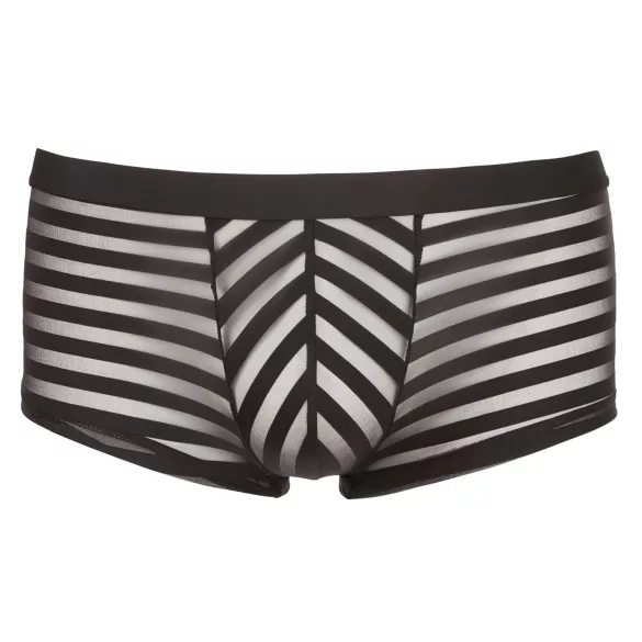 Transparent Striped Boxer Briefs (Black)  - XL