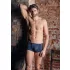 NEK - Blue Boxer Briefs with Black Lace-Up and Mesh Panels