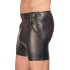 NEK - Men's Long Black Shorts with Metal Buckle