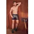 NEK - Men's Long Black Shorts with Metal Buckle - L