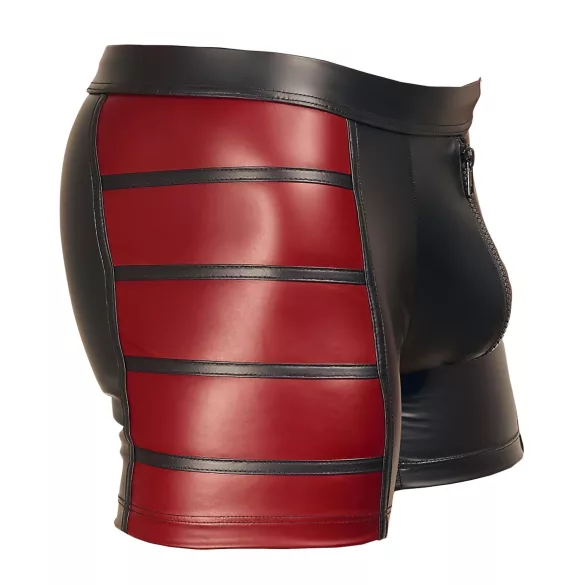 NEK - Black Boxer Briefs with Red Side Panels and Zipper