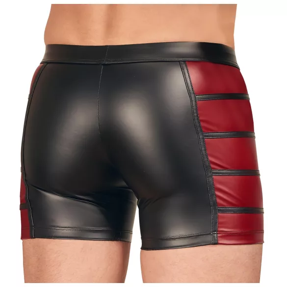NEK - Black Boxer Briefs with Red Side Panels and Zipper - L