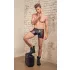 NEK - Black Boxer Briefs with Red Side Panels and Zipper - XL