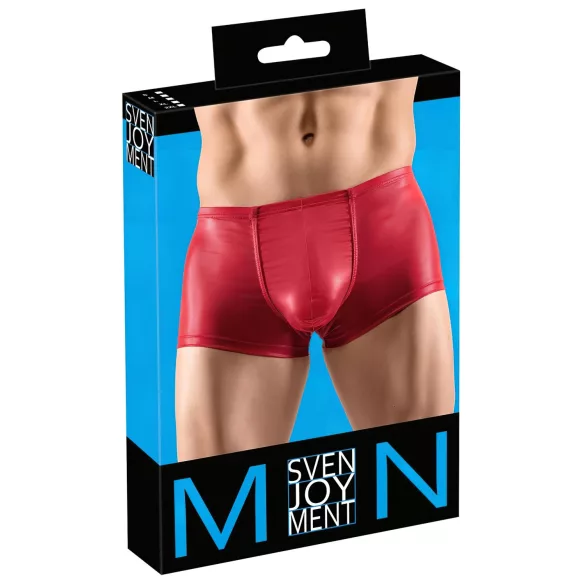 Svenjoyment - Shiny Push-Up Boxer Briefs (Red) - 2XL