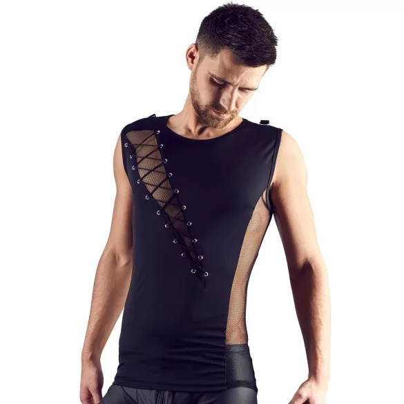 Svenjoyment - Men's Lace-Up Top (Black) - M