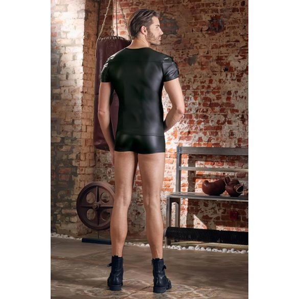 NEK - Matte Finish Men's Black Short Sleeve Top - M