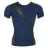 NEK - Men's Black Lace-Up Top with Fishnet Details (Blue)