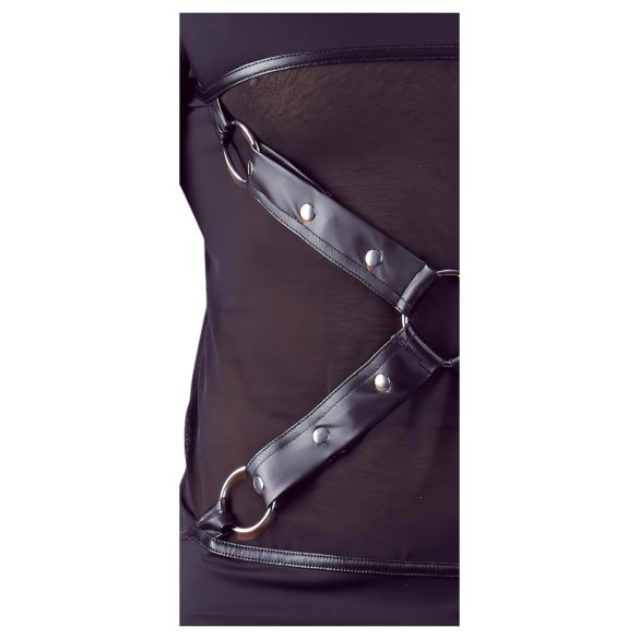 NEK - Cross-Strap Long Sleeve Men's Top (Black) - L