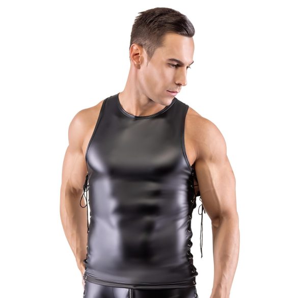 Svenjoyment - Lace-up Matte Men's Top (Black)