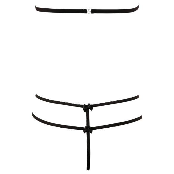 Cottelli - Open Lace Set (Black)  - XL