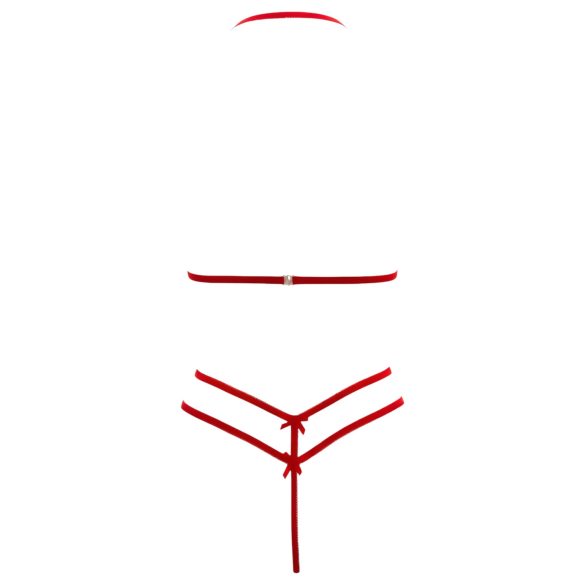 Cottelli - Open Lace Bra Set (Red)