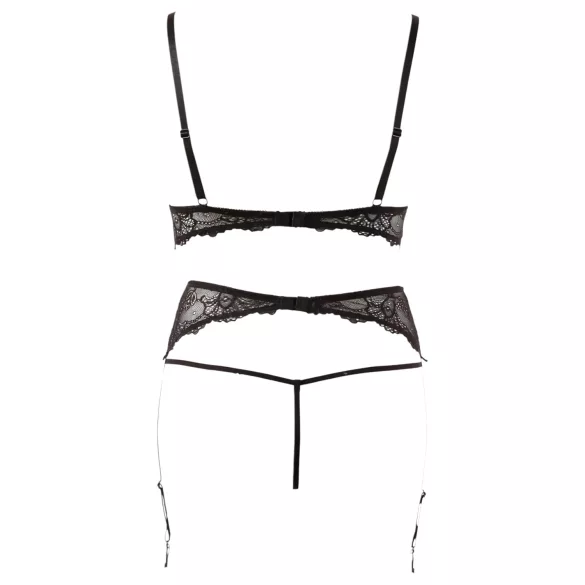 Abierta Fina - Pearl Lace Lingerie Set - XL