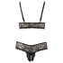 Cottelli Plus Size - Lace Lingerie Set (Black) - XXXXL