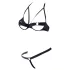 Cottelli - Black Metal Ring Bra Set - 80B/M