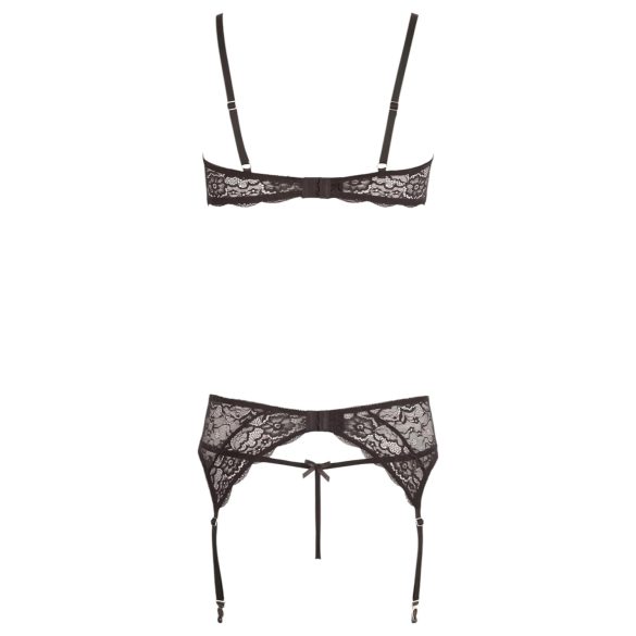 Abierta Fina - Sparkling Lace Enchantment - Bra Set (Black)