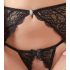 Abierta Fina - Sparkling Lace Enchantment - Bra Set (Black) - XL