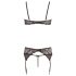 Abierta Fina - Sparkling Lace Enchantment - Bra Set (Black) - XL