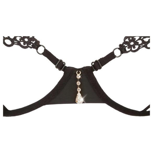 Cottelli - Glittering Embroidered Bra Set (Black)  - M