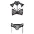 Cottelli - Lace Bra Set with Collar (Black) - 85B/L