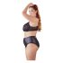 Cottelli Plus Size - Cross Strap Bra & Panty Set (Black) - 85E/L