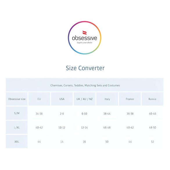 Obsessive Emperita - Black Lingerie Set with Delicate Embroidery - L/XL