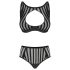 Petite Noir Exclusive - Black Striped Bra Set