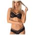 Obsessive 860-SET-1 - Rosy Lace Bra Set (Black)