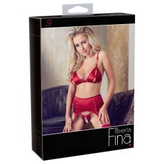 Abierta Fina - Sparkling Chain Lingerie Set (Red)