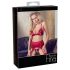 Abierta Fina - Sparkling Chain Lingerie Set (Red) - L