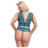 Cottelli Curves - Lace Corset Lingerie Set (Blue) - 2XL