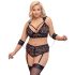 Cottelli Bondage Plus Size - Lace Bra Set (Black)