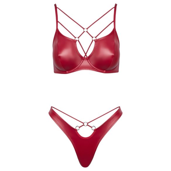 Cottelli Party - Shiny Red Bra Set - 85B/L