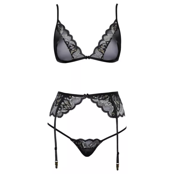 Kissable - lingerie set (black) - L/XL