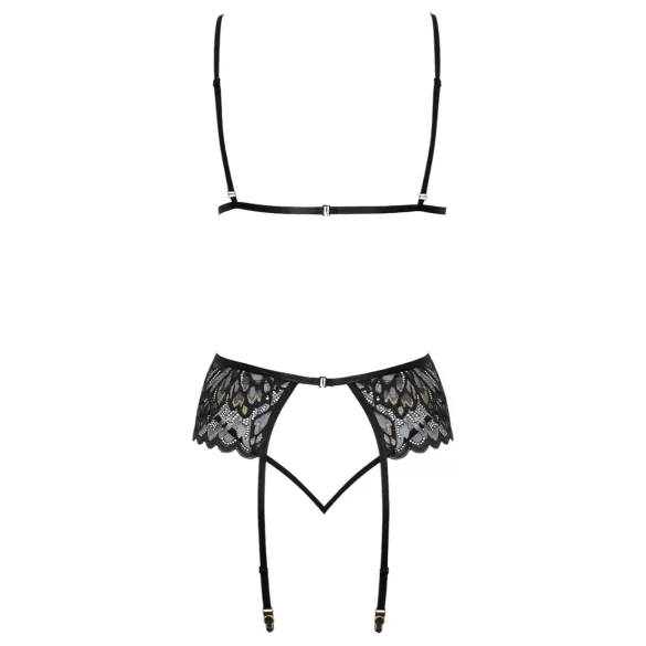 Kissable - lingerie set (black) - L/XL
