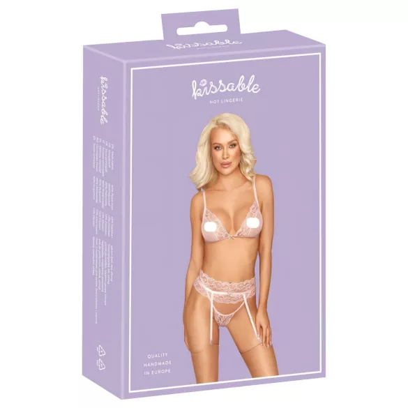 Kissable - Lace Lingerie Set (Pink)