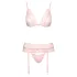 Kissable - Lace Lingerie Set (Pink)  - L/XL
