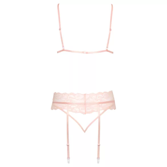 Kissable - Lace Lingerie Set (Pink)  - L/XL