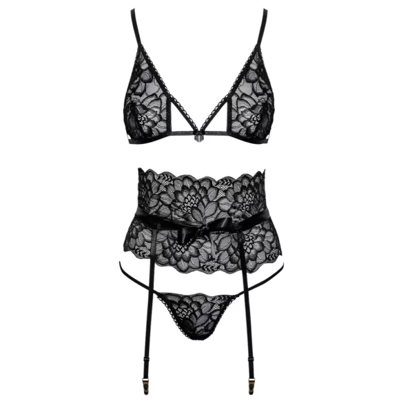 Kissable - Waistband Bra Set (Black)  - L/XL