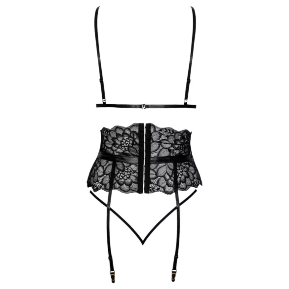 Kissable - Waistband Bra Set (Black)  - L/XL