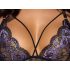Cottelli - 3-Piece Lace Lingerie Set (Black-Violet) - XL
