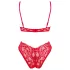 Obsessive Atenica - Cross-Strap Lingerie Set (Red)