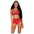 Obsessive Leatheria - Faux Leather Bra Set (Red) - S/M