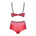 Obsessive Leatheria - Faux Leather Bra Set (Red) - S/M