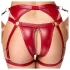 Cottelli Bondage - Shiny Red Bra Set & Handcuffs - L
