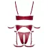 Cottelli Bondage - Shiny Red Bra Set & Handcuffs - L