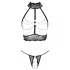 Abierta Fina - Chain Open Lingerie Set (Black)