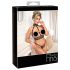 Abierta Fina - Chain Open Lingerie Set (Black) - M