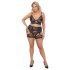 Cottelli Curves - Lace & Leather Accented Bra Set (Black)