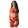 Obsessive Cupid Desir - Lace Lingerie Set (Red) - L/XL